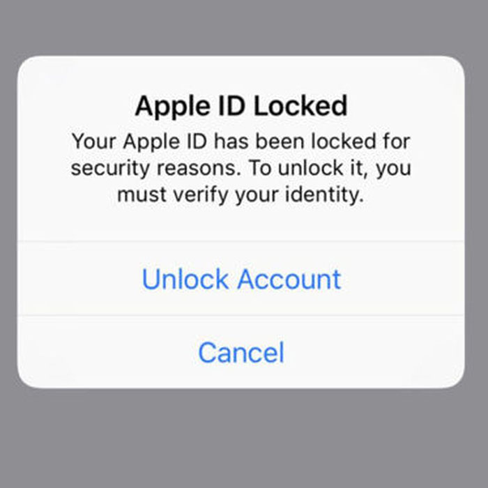 قفل یا غیرفعال بودن Apple ID
