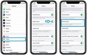 مخفی کردن عکس و آلبوم Hidden Photos در آیفون 
