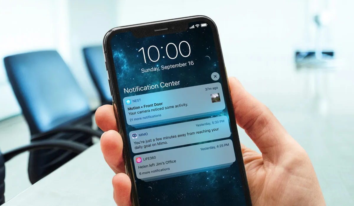 غیرفعالسازی Notification Center اپل